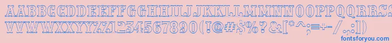 APresentumotl Font – Blue Fonts on Pink Background