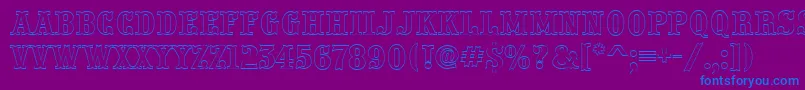 APresentumotl Font – Blue Fonts on Purple Background