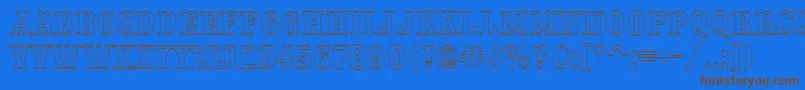 APresentumotl Font – Brown Fonts on Blue Background