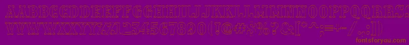 APresentumotl Font – Brown Fonts on Purple Background