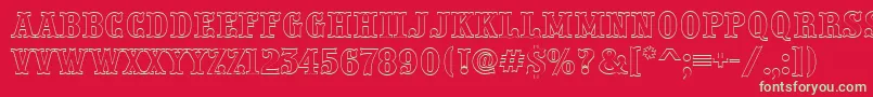 APresentumotl Font – Green Fonts on Red Background
