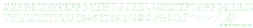 APresentumotl Font – Green Fonts on White Background