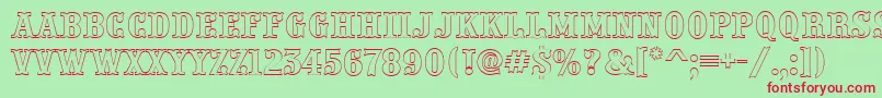 APresentumotl Font – Red Fonts on Green Background