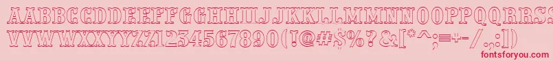 APresentumotl Font – Red Fonts on Pink Background