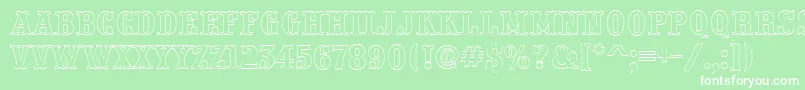 APresentumotl Font – White Fonts on Green Background