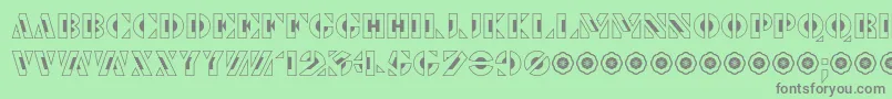 fuente LePochoirCreux – Fuentes Grises Sobre Fondo Verde