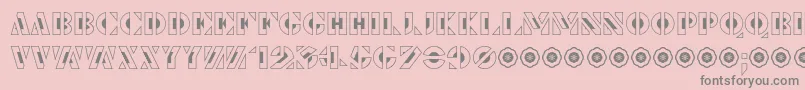 LePochoirCreux Font – Gray Fonts on Pink Background