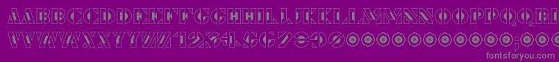 LePochoirCreux Font – Gray Fonts on Purple Background
