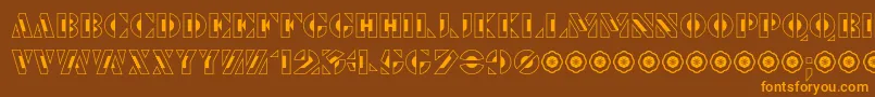 LePochoirCreux Font – Orange Fonts on Brown Background