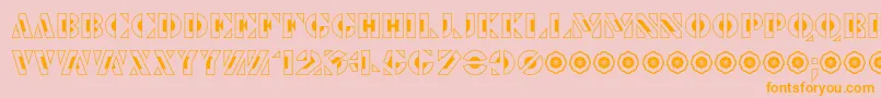 LePochoirCreux Font – Orange Fonts on Pink Background