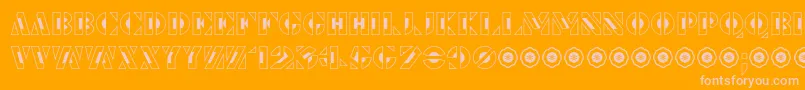 Czcionka LePochoirCreux – różowe czcionki na pomarańczowym tle