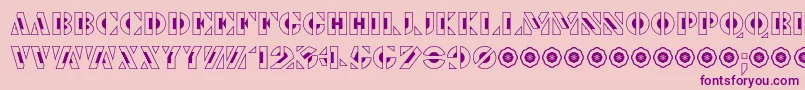 LePochoirCreux Font – Purple Fonts on Pink Background