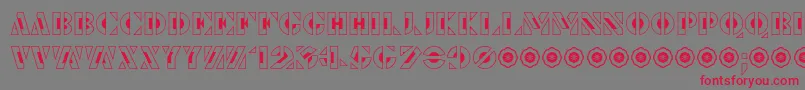 LePochoirCreux Font – Red Fonts on Gray Background