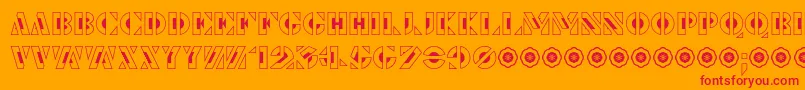 Шрифт LePochoirCreux – красные шрифты на оранжевом фоне