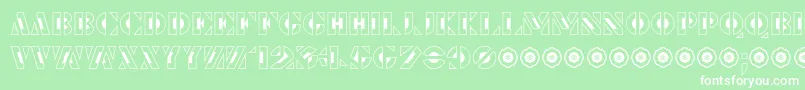 fuente LePochoirCreux – Fuentes Blancas Sobre Fondo Verde