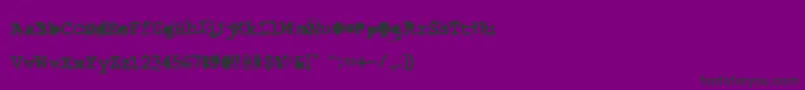 Czcionka LastDraft – czarne czcionki na fioletowym tle