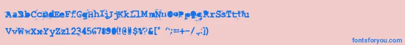 LastDraft Font – Blue Fonts on Pink Background