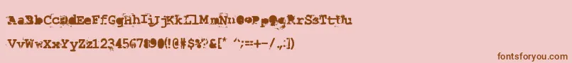LastDraft Font – Brown Fonts on Pink Background