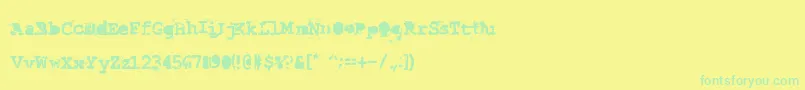 Lisätietoja LastDraft-fontista LastDraft-fontti – vihreät fontit keltaisella taustalla