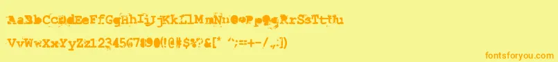 LastDraft Font – Orange Fonts on Yellow Background