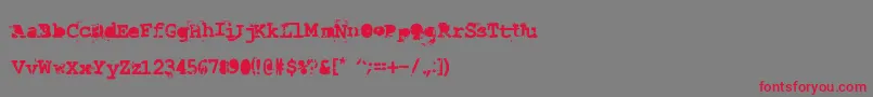 LastDraft Font – Red Fonts on Gray Background