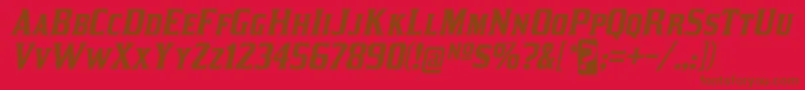 Police KirstyRgIt – polices brunes sur fond rouge