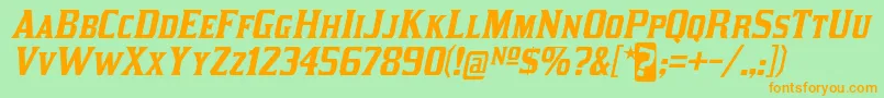 KirstyRgIt Font – Orange Fonts on Green Background