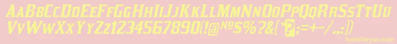 KirstyRgIt Font – Yellow Fonts on Pink Background