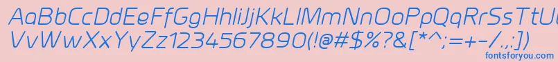 MillarItalic Font – Blue Fonts on Pink Background