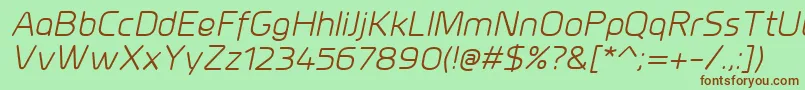 MillarItalic Font – Brown Fonts on Green Background