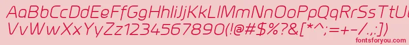 MillarItalic Font – Red Fonts on Pink Background