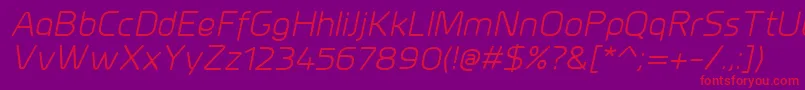 MillarItalic Font – Red Fonts on Purple Background