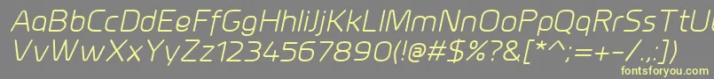 MillarItalic Font – Yellow Fonts on Gray Background