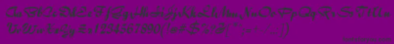 BaileyItalic Font – Black Fonts on Purple Background