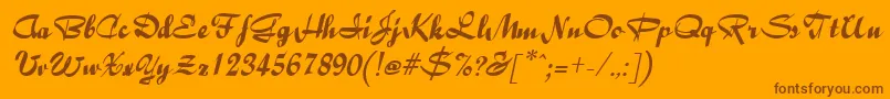BaileyItalic Font – Brown Fonts on Orange Background