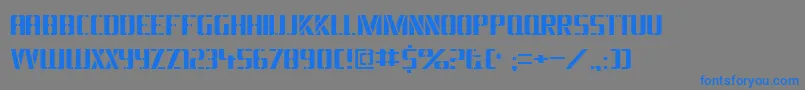 フォントBraeside ffy – 灰色の背景に青い文字