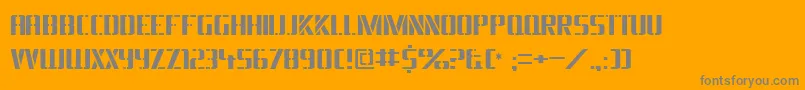 フォントBraeside ffy – オレンジの背景に灰色の文字