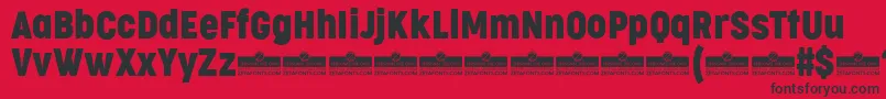 CocogooseCondensedRegularTrial Font – Black Fonts on Red Background