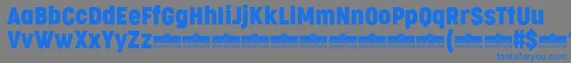 CocogooseCondensedRegularTrial Font – Blue Fonts on Gray Background