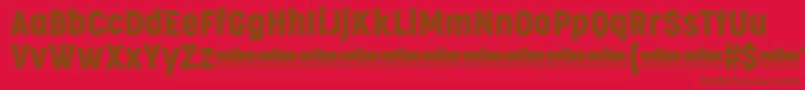 CocogooseCondensedRegularTrial Font – Brown Fonts on Red Background