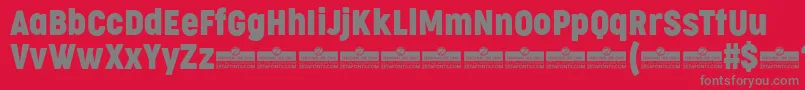Шрифт CocogooseCondensedRegularTrial – серые шрифты на красном фоне