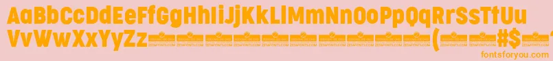 CocogooseCondensedRegularTrial Font – Orange Fonts on Pink Background