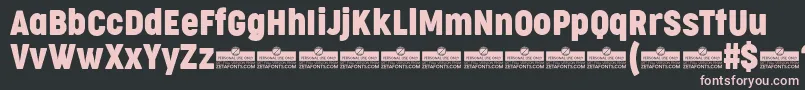 CocogooseCondensedRegularTrial Font – Pink Fonts on Black Background