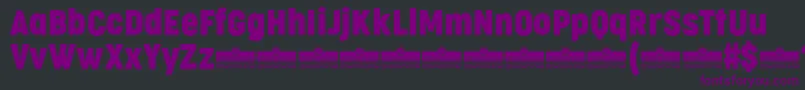 Шрифт CocogooseCondensedRegularTrial – фиолетовые шрифты на чёрном фоне