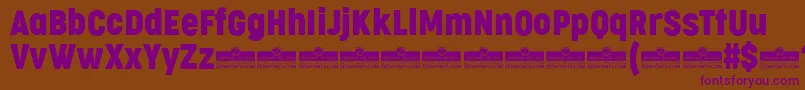 Шрифт CocogooseCondensedRegularTrial – фиолетовые шрифты на коричневом фоне