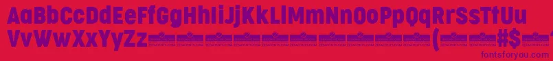 CocogooseCondensedRegularTrial Font – Purple Fonts on Red Background