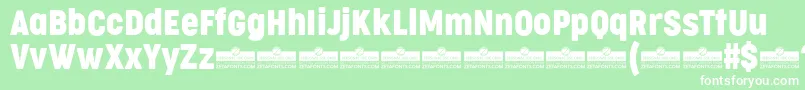 CocogooseCondensedRegularTrial Font – White Fonts on Green Background