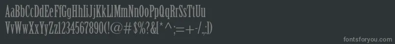 フォントBirchstd – 黒い背景に灰色の文字