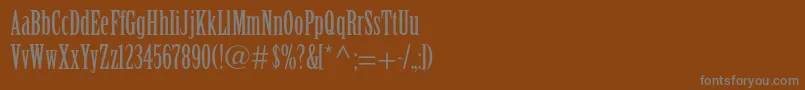 Birchstd Font – Gray Fonts on Brown Background