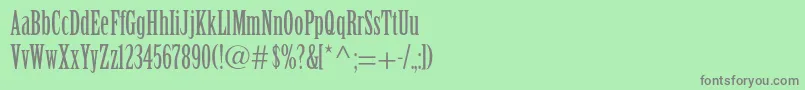 フォントBirchstd – 緑の背景に灰色の文字
